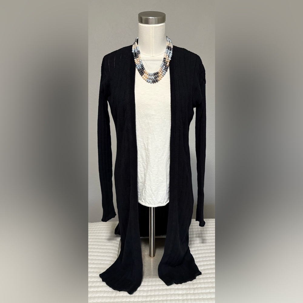 Free People Black Open-Front Cardigan